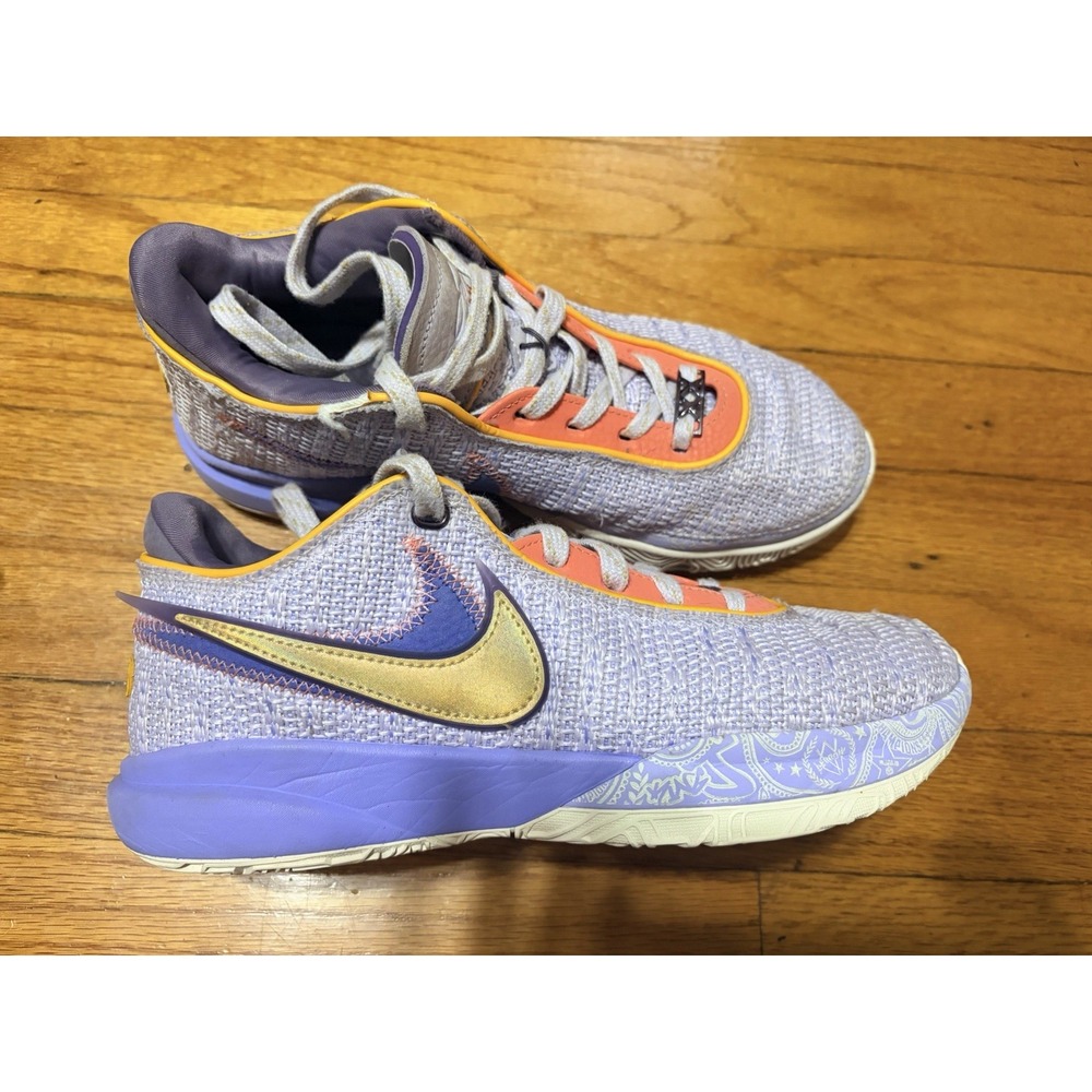 Nike Lebron 20 XX Violet Frost Purple Gold DJ5423-500 Size 7.5